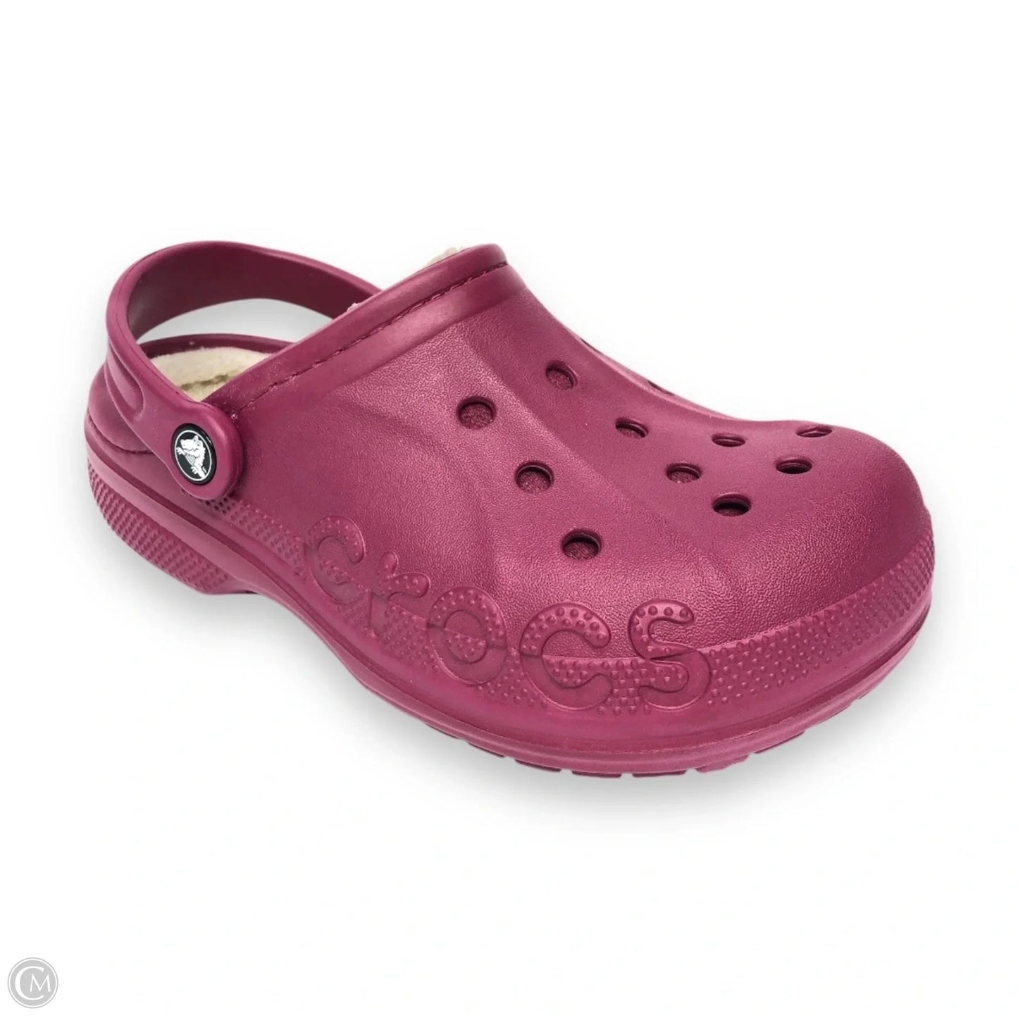 Shoes Flats By Crocs In Maroon, Size: 7