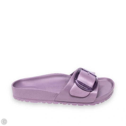 Sandals Flats By Birkenstock In Purple, Size: 6