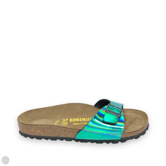 Sandals Flats By Birkenstock In Green, Size: 6