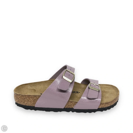 Sandals Flats By Birkenstock In Purple, Size: 6