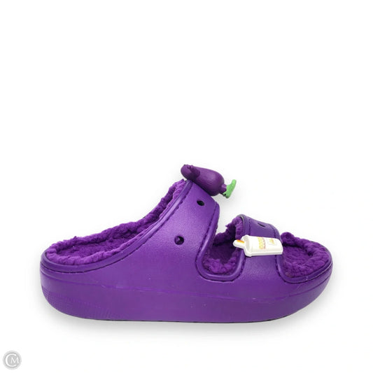 Sandals Flats By Crocs In Purple, Size: 7