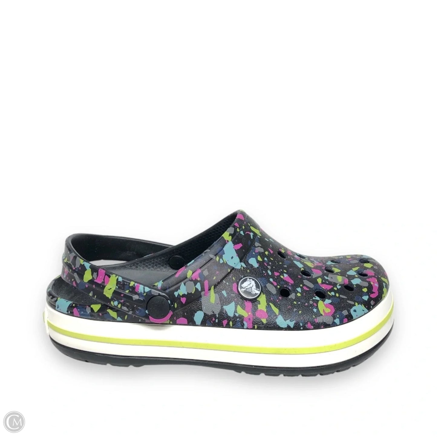 Shoes Flats By Crocs In Black, Size: 7