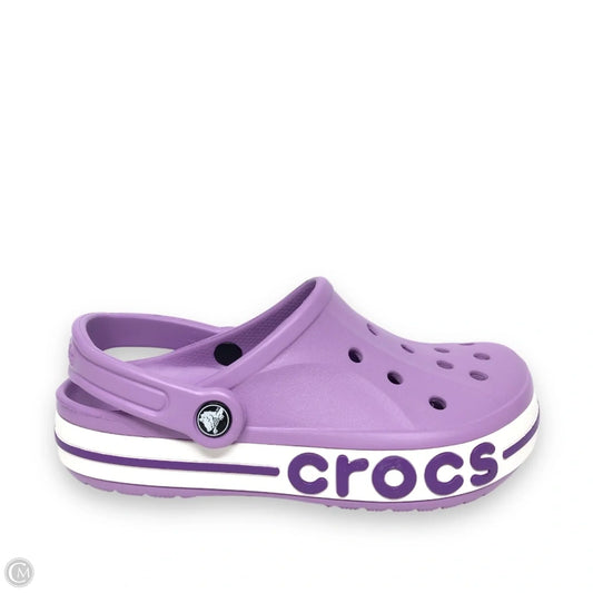 Shoes Flats By Crocs In Purple, Size: 7