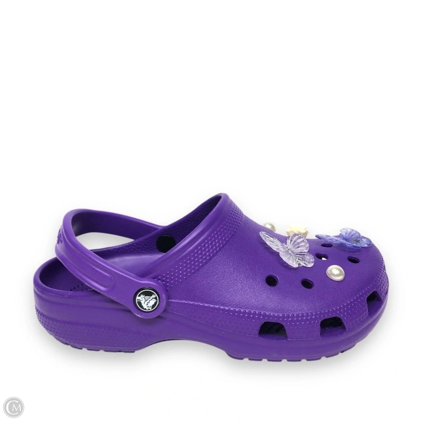 Shoes Flats By Crocs In Purple, Size: 7