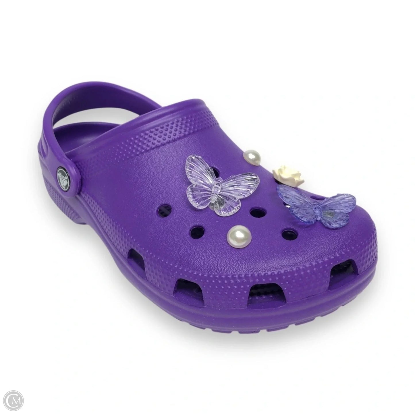 Shoes Flats By Crocs In Purple, Size: 7