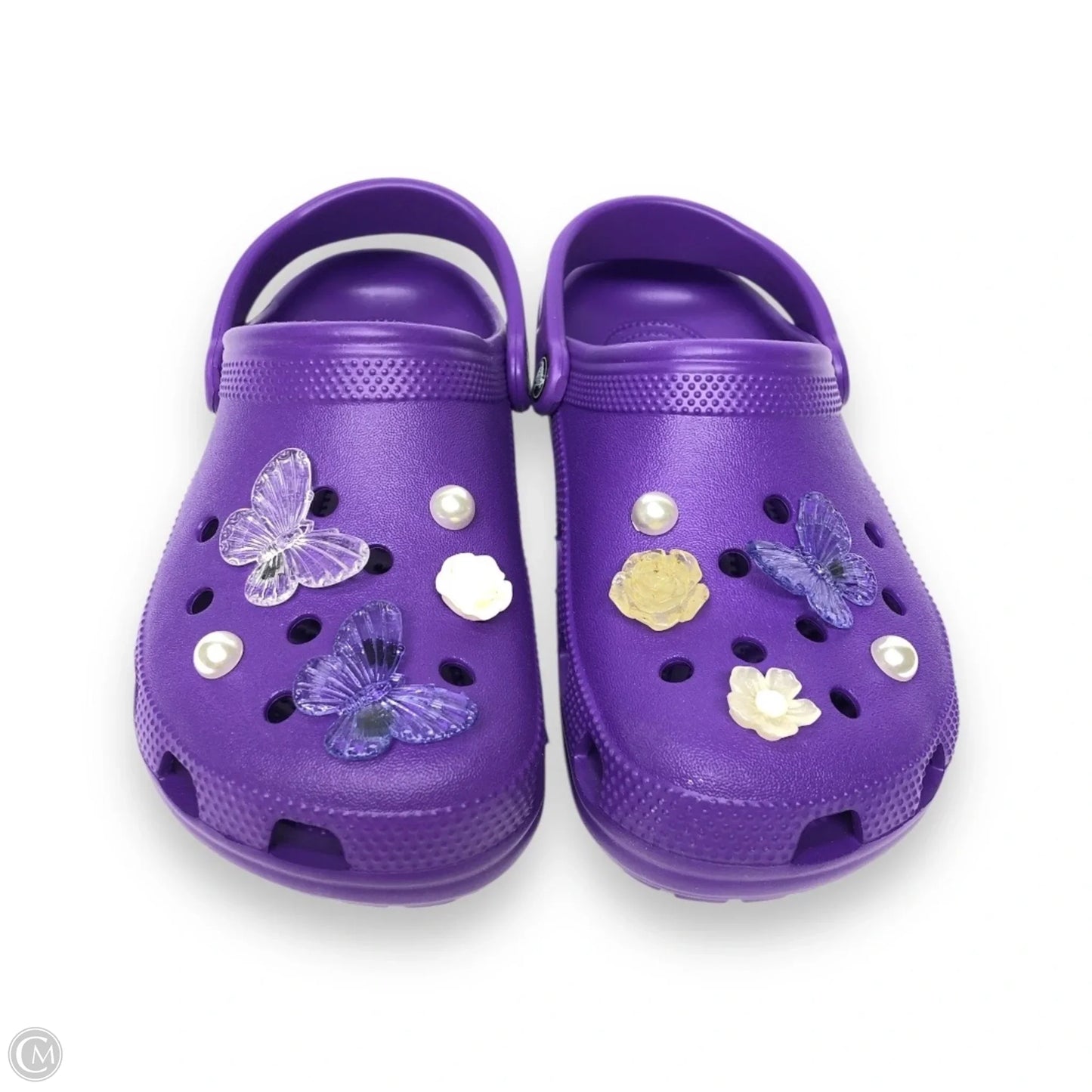 Shoes Flats By Crocs In Purple, Size: 7