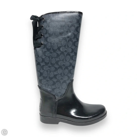 Boots Designer By Coach In Black, Size: 9