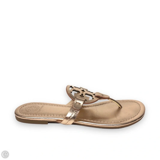 Sandals Designer By Tory Burch In Rose Gold, Size: 7.5