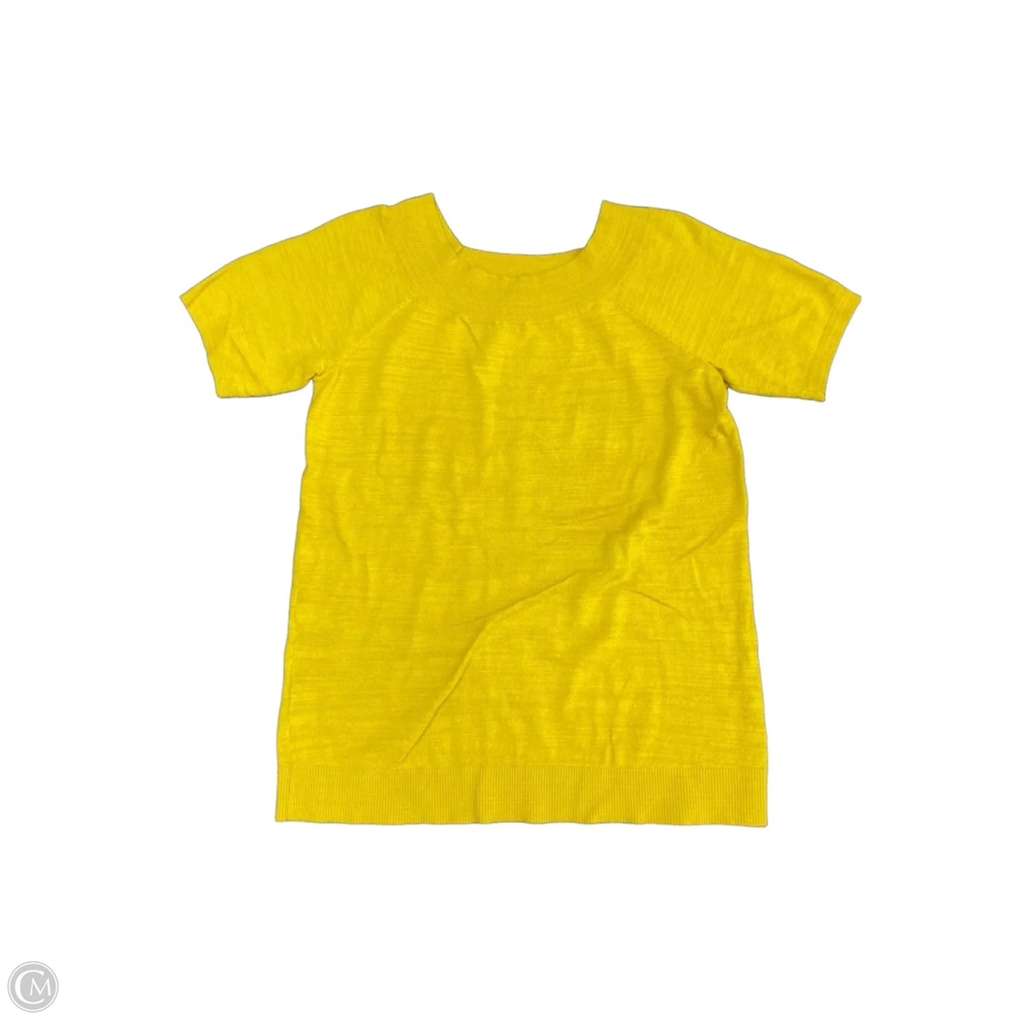 Top Short Sleeve By Loft In Yellow, Size: S