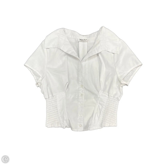 Top Short Sleeve By Jolie & Joy In White, Size: L