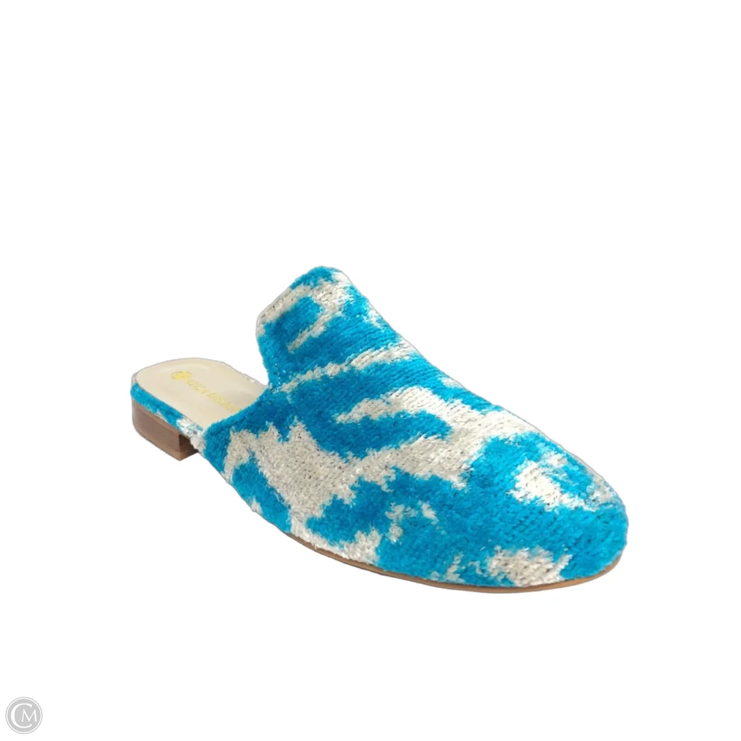 Shoes Flats By Cmb In Blue & White, Size: 6.5