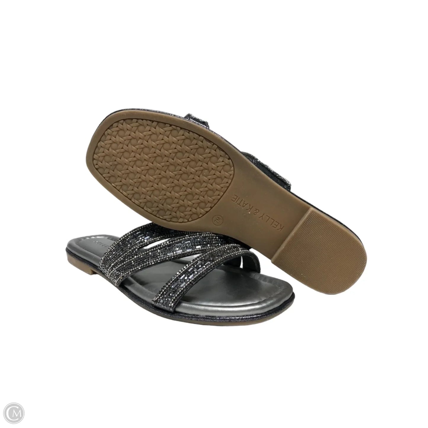 Sandals Flats By Kelly And Katie In Silver, Size: 7
