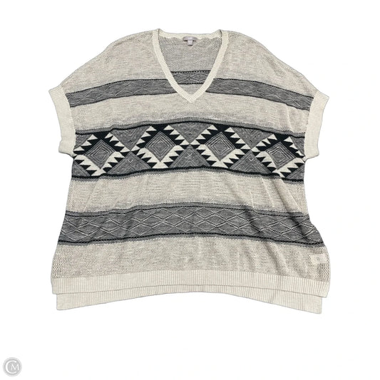 Top Short Sleeve By J. Jill In Black & Tan, Size: 1x