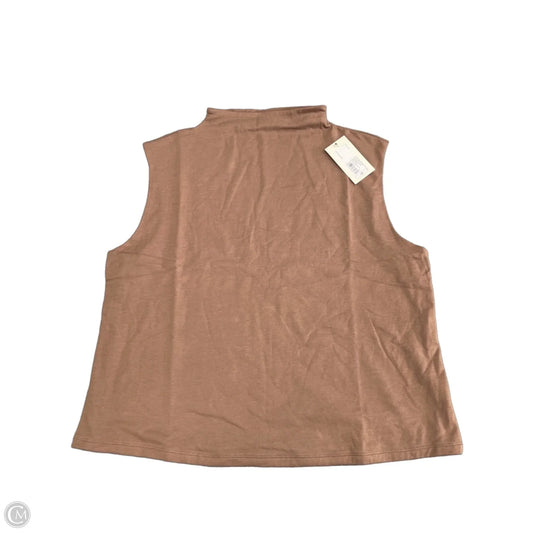 Top Sleeveless Basic By A New Day In Brown, Size: 1x