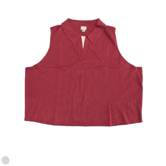 Top Sleeveless By A New Day In Maroon, Size: 3x