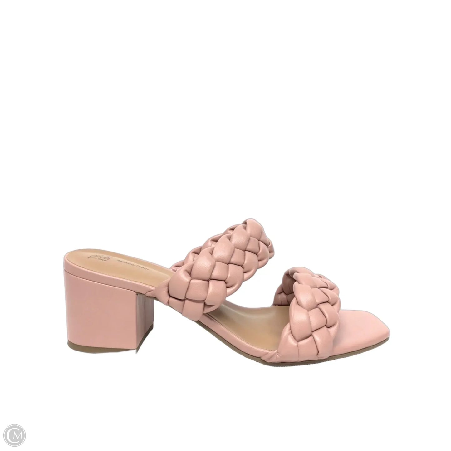 Sandals Heels Block By Time And Tru In Pink, Size: 10