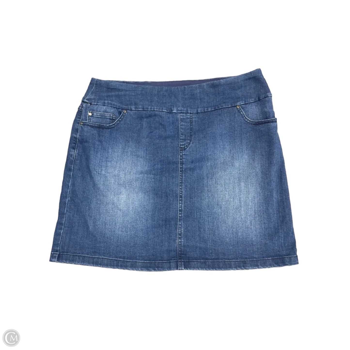 Skirt Mini & Short By Sc & Co In Blue Denim, Size: L