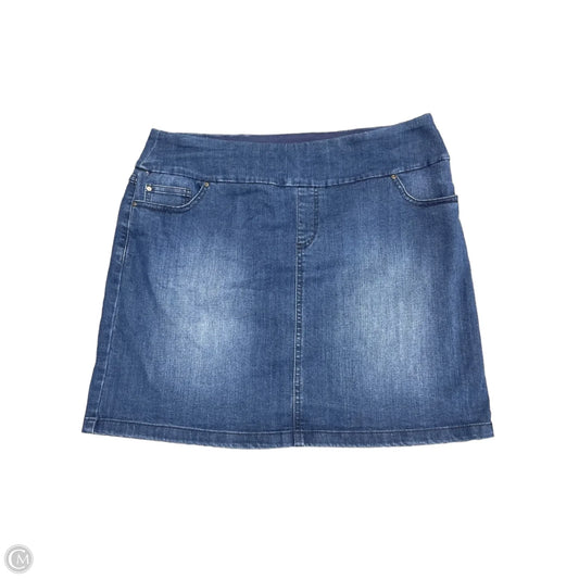Skirt Mini & Short By Sc & Co In Blue Denim, Size: L
