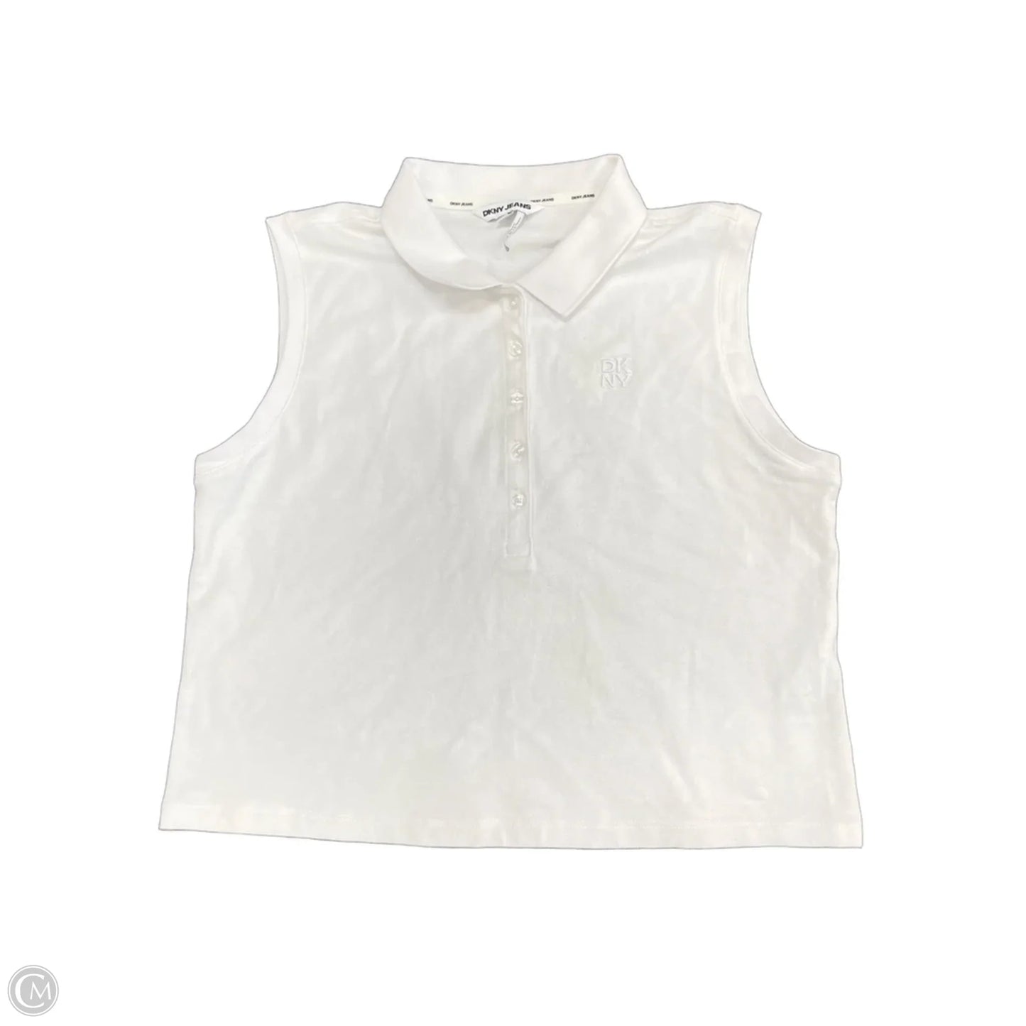 Top Sleeveless By Dkny In White, Size: M