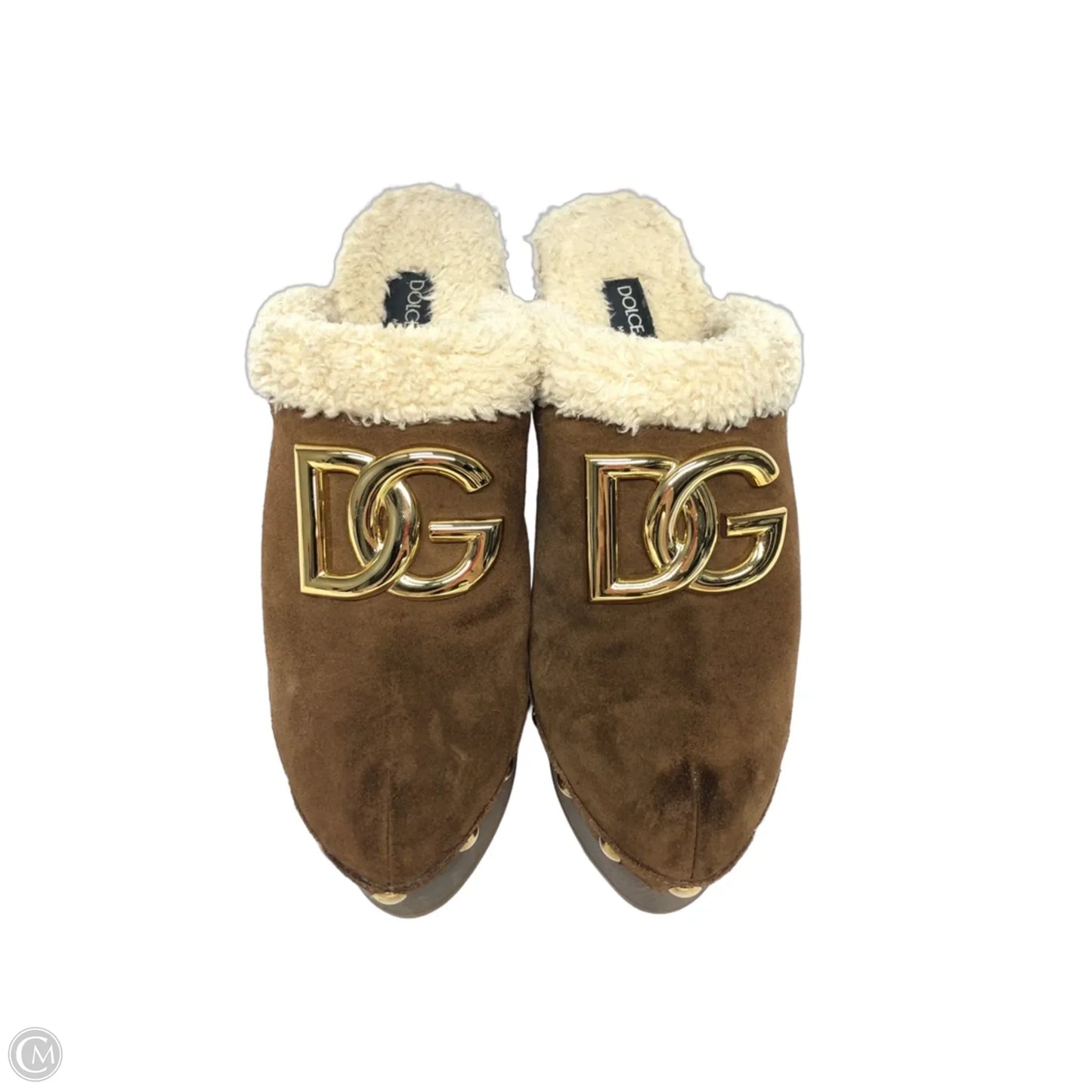 Shoes Luxury Designer By Dolce And Gabbana In Brown, Size: 8.5