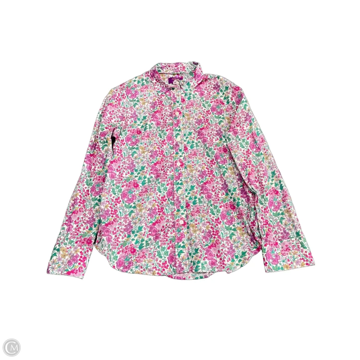Top Long Sleeve By J. Crew In Floral Print, Size: 8