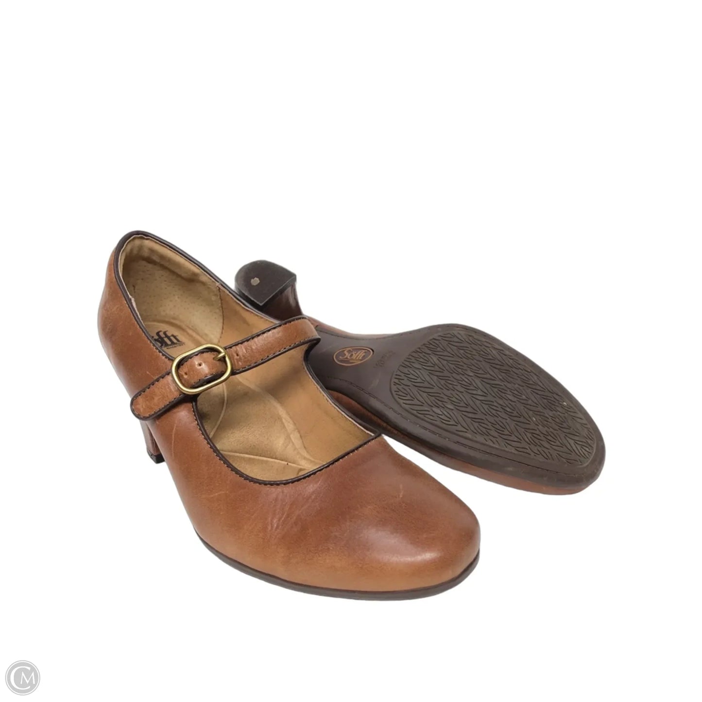 Shoes Heels Block By Sofft In Brown, Size: 8