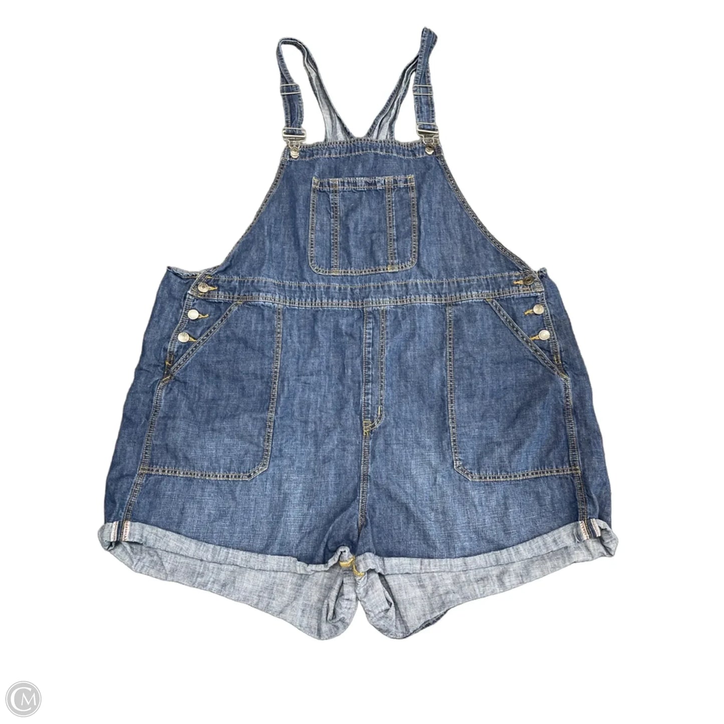 Shortalls By Torrid In Blue Denim, Size: 24