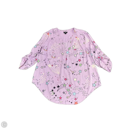 Top 3/4 Sleeve By Torrid In Purple, Size: L