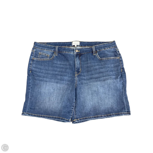 Shorts By Crown And Ivy In Blue Denim, Size: 18