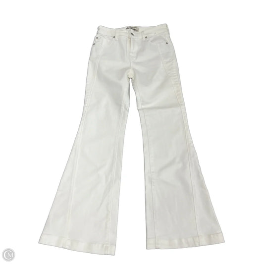Jeans Flared By Liverpool In White Denim, Size: 4