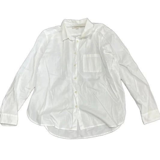 Top Long Sleeve By Loft In White, Size: M