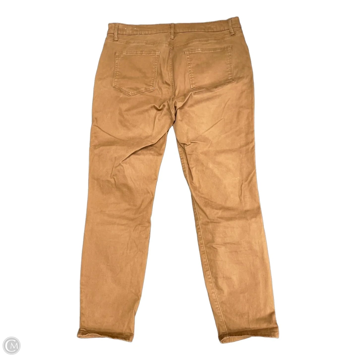 Jeans Straight By Loft In Tan Denim, Size: 14