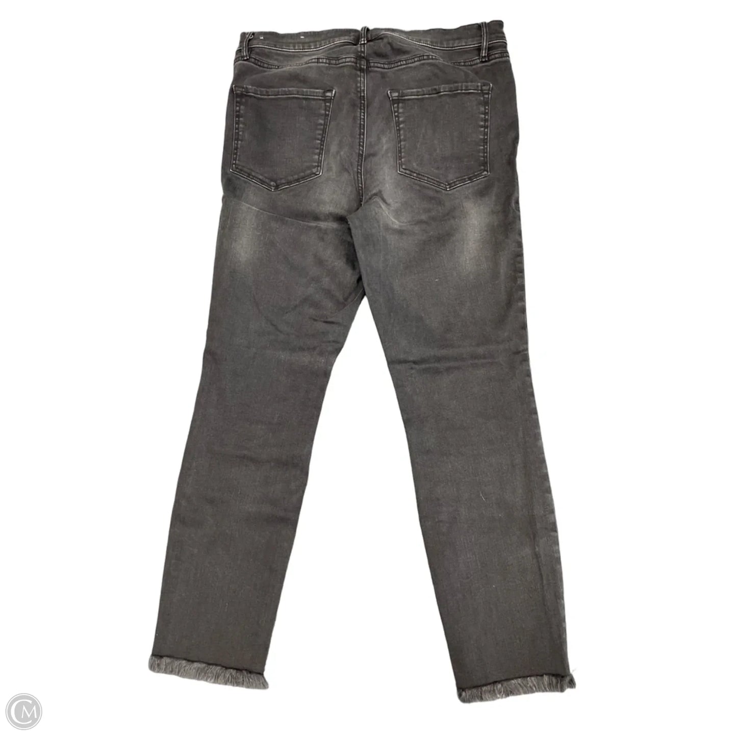 Jeans Skinny By Loft In Black Denim, Size: 12