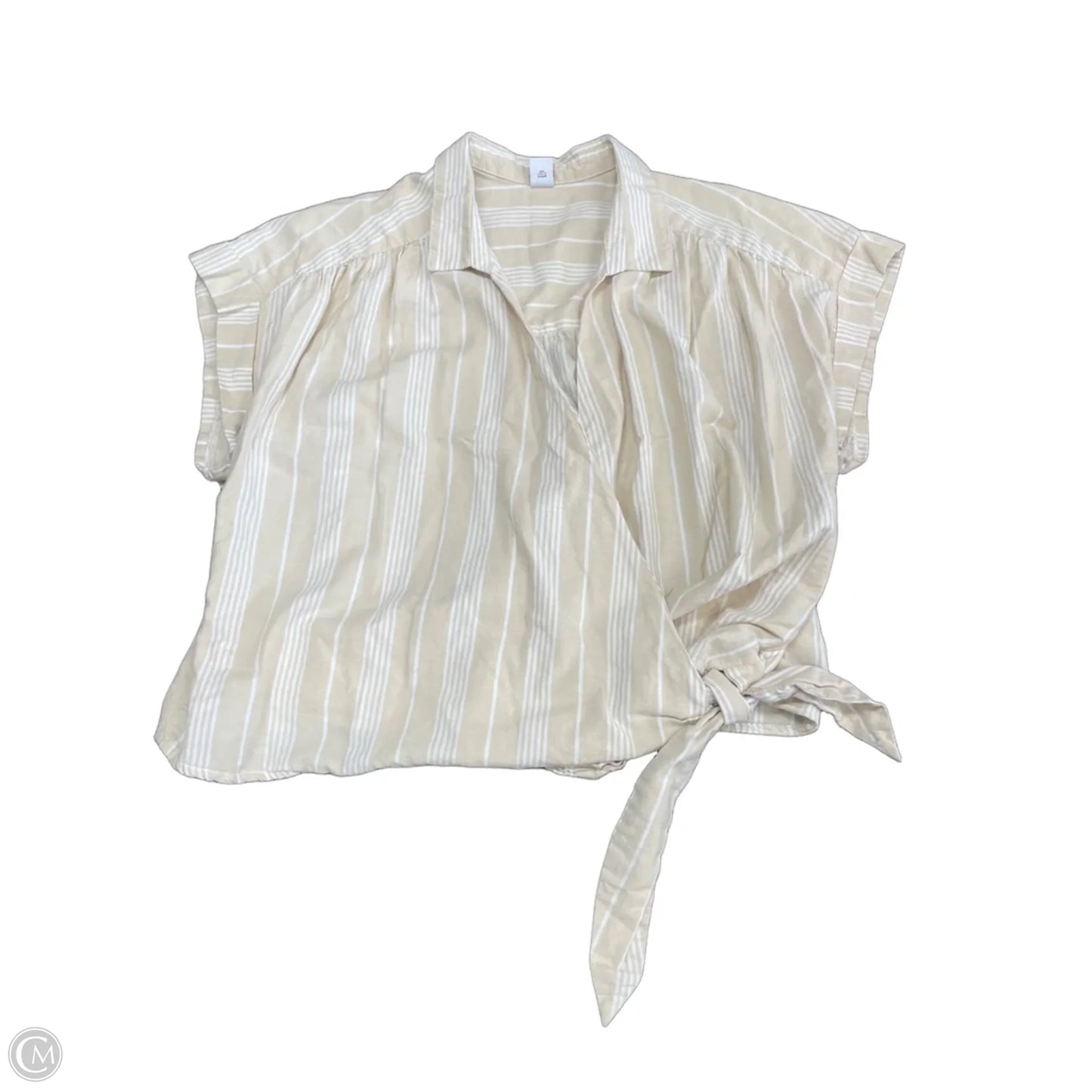 Top Short Sleeve By Old Navy In Beige, Size: Xl