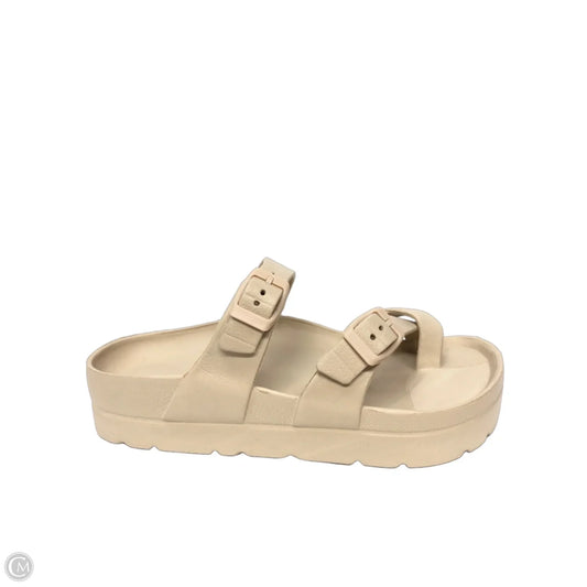 Sandals Flats By Cme In Beige, Size: 6
