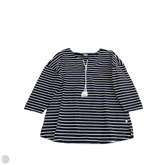 Top 3/4 Sleeve By Talbots In Navy, Size: Xl