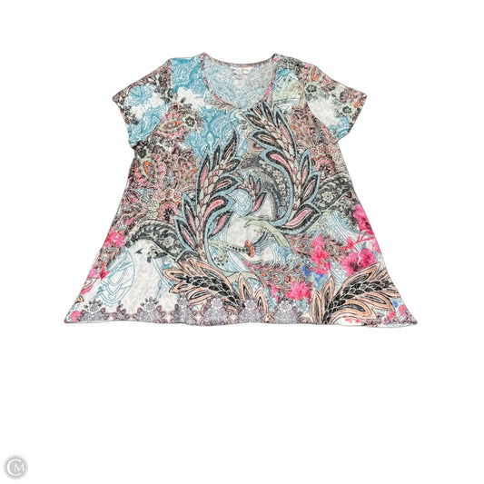 Top Short Sleeve Basic By Rebecca Malone In Multi-colored, Size: 2x