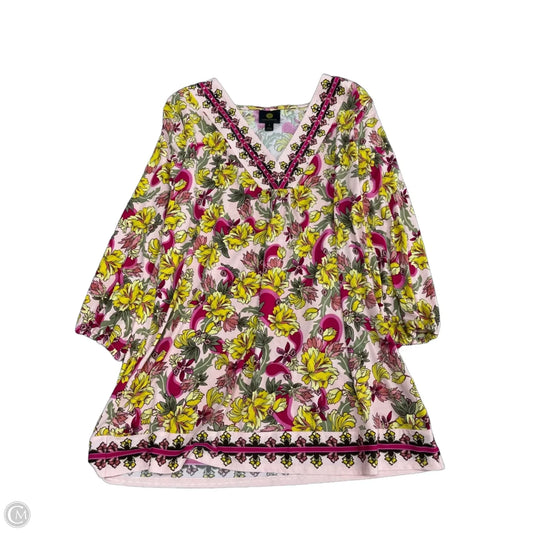Top Long Sleeve By Jm Collections In Floral Print, Size: M