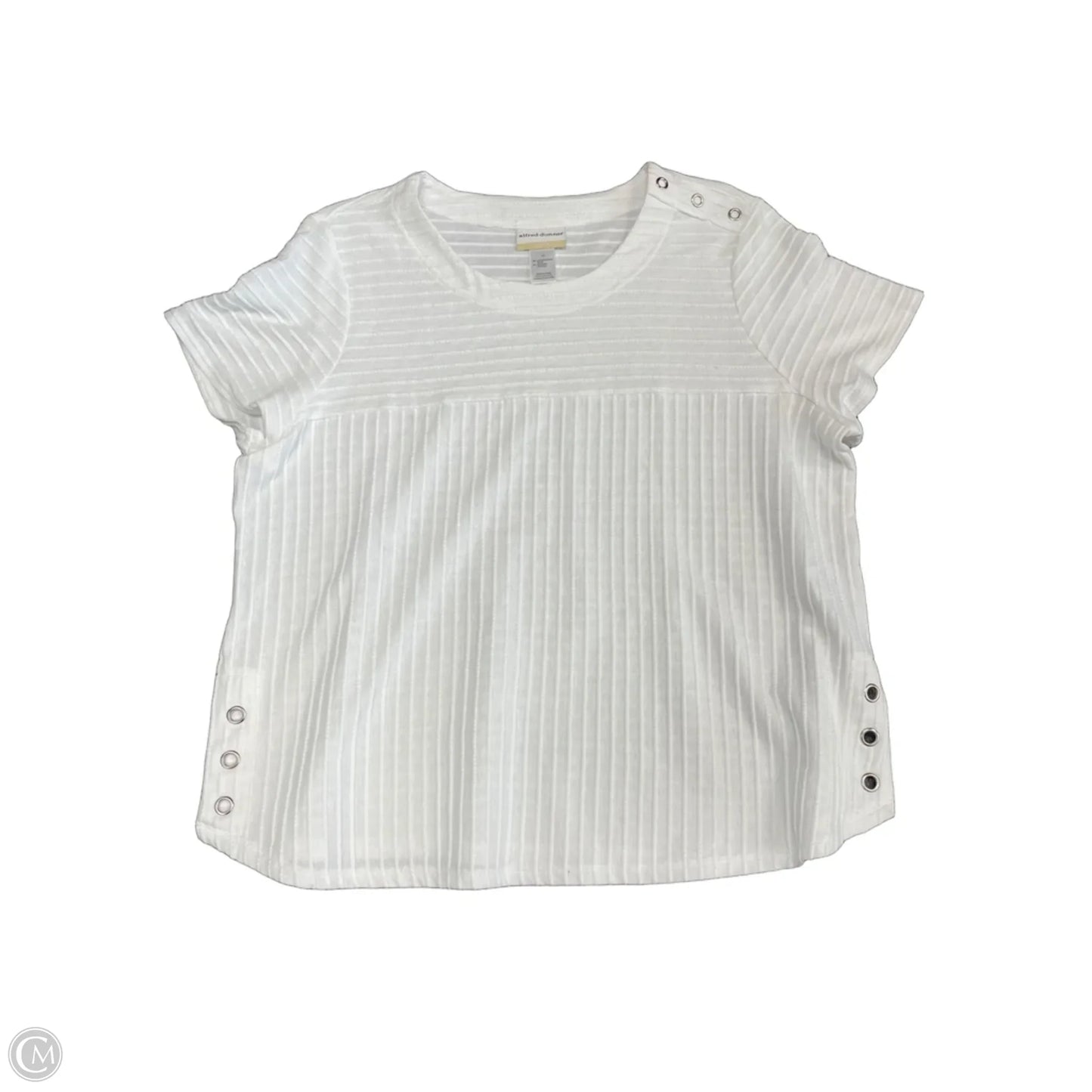 Top Short Sleeve By Alfred Dunner In White, Size: 1x