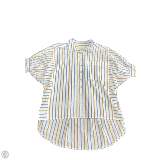 Blouse Short Sleeve By Pilcro In Striped Pattern, Size: Xsp