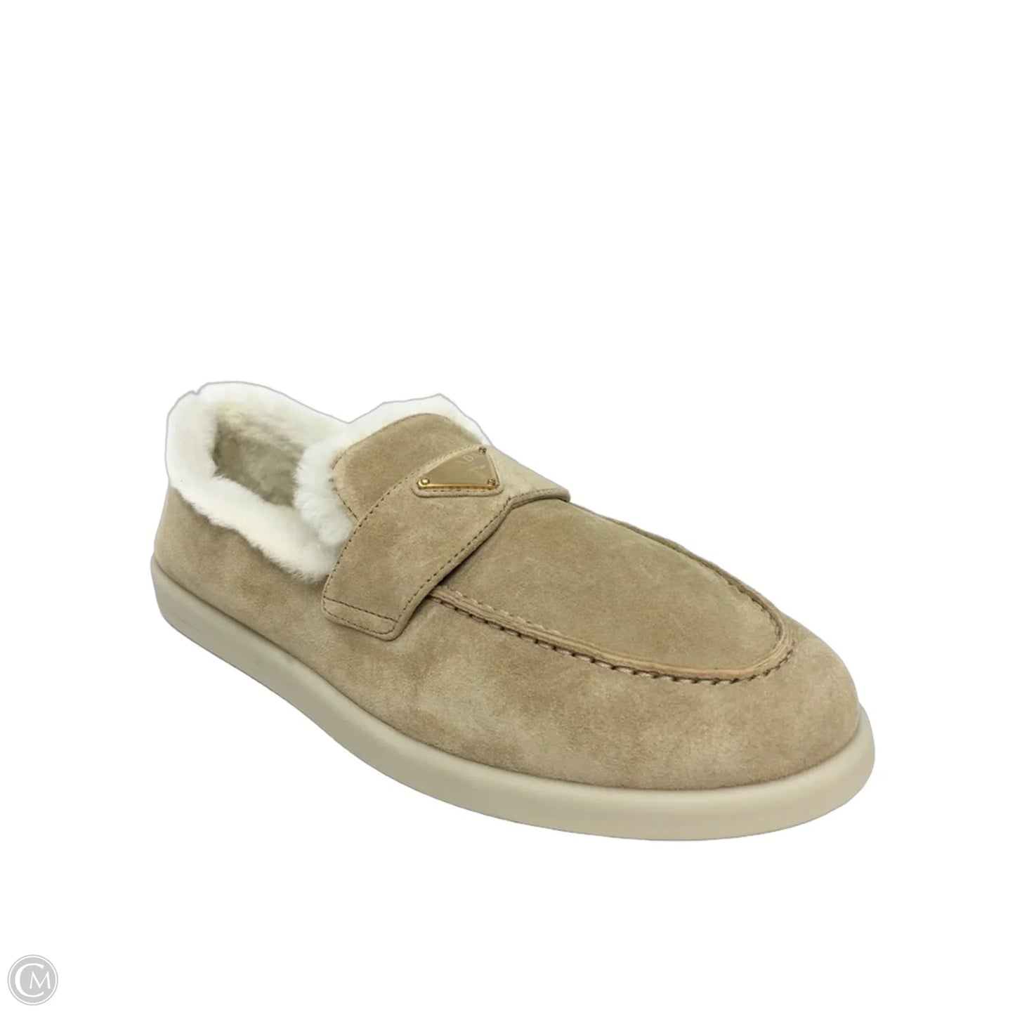 Shoes Luxury Designer By Prada In Tan, Size: 9.5