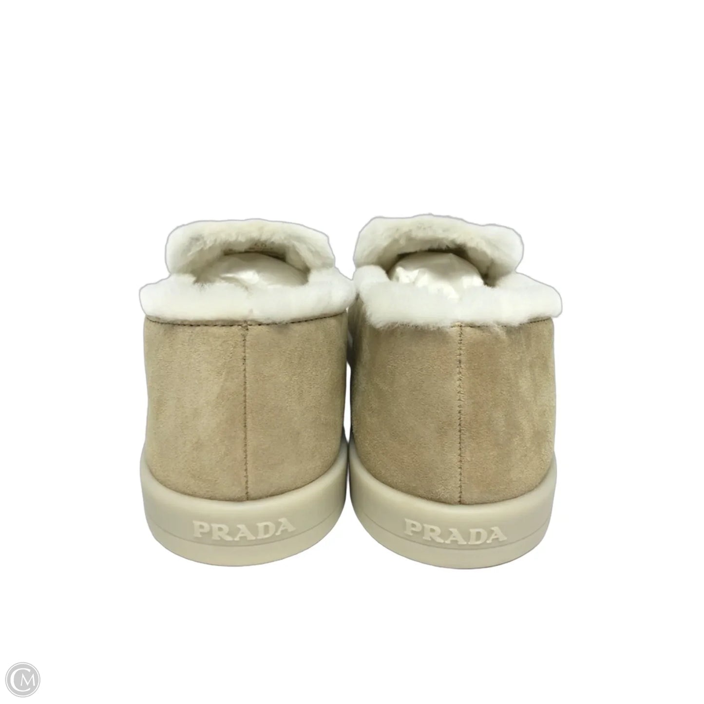 Shoes Luxury Designer By Prada In Tan, Size: 9.5
