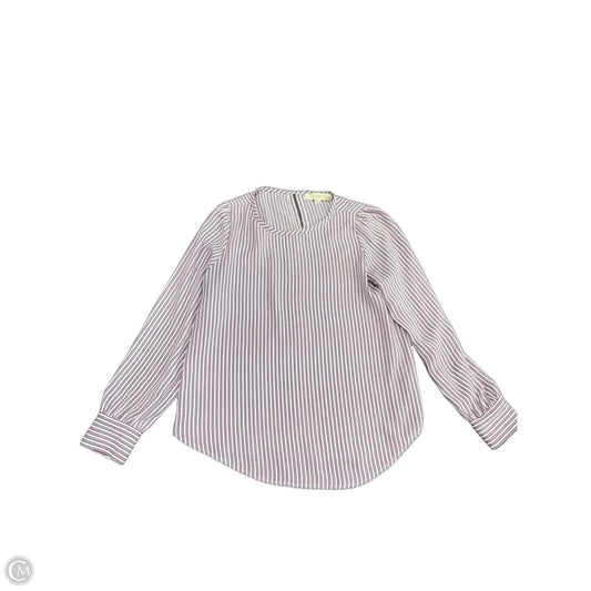Blouse Long Sleeve By Loft In Striped Pattern, Size: Sp