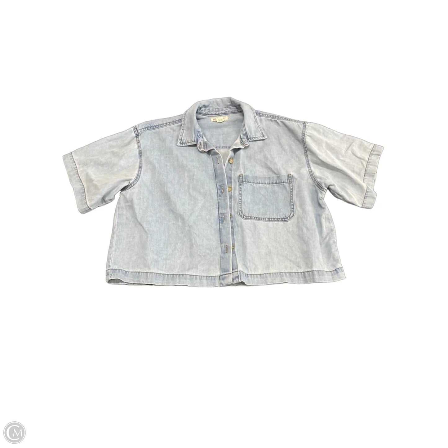 Top Short Sleeve By Clothes Mentor In Blue Denim, Size: L