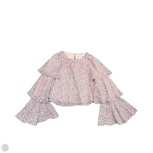 Blouse Long Sleeve By Bcbgeneration In Animal Print, Size: S