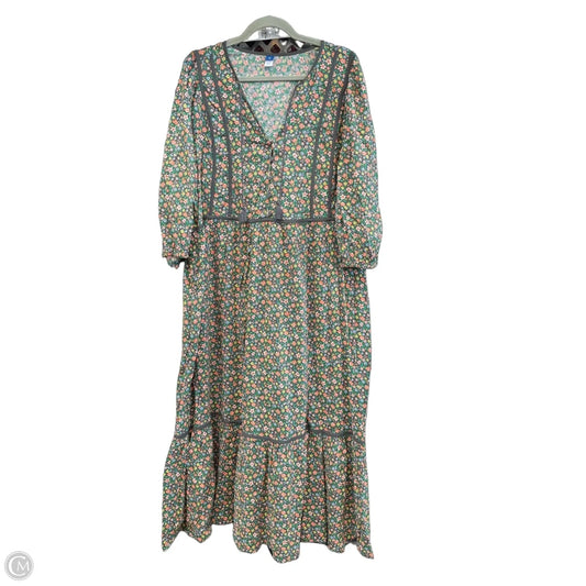 Dress Casual Maxi By Old Navy In Floral Print, Size: Xl