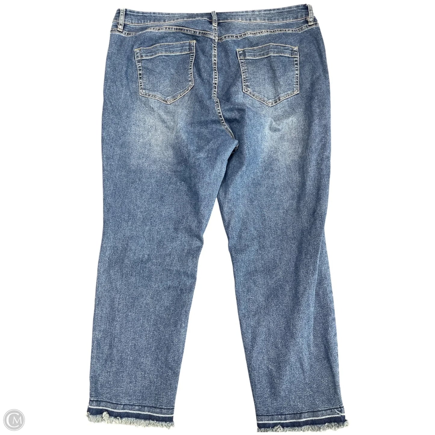 Jeans Straight By Vince Camuto In Blue Denim, Size: 20