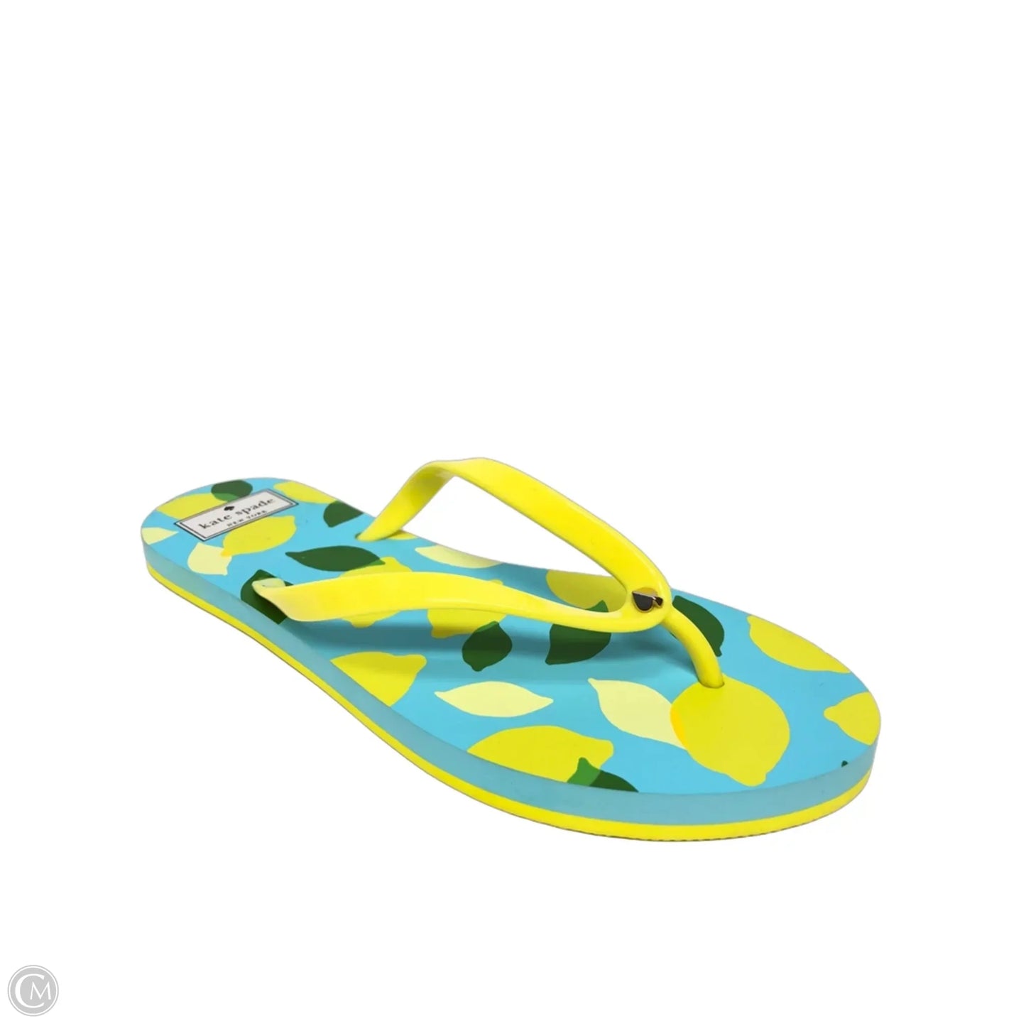 Sandals Flip Flops By Kate Spade In Blue & Yellow, Size: 11