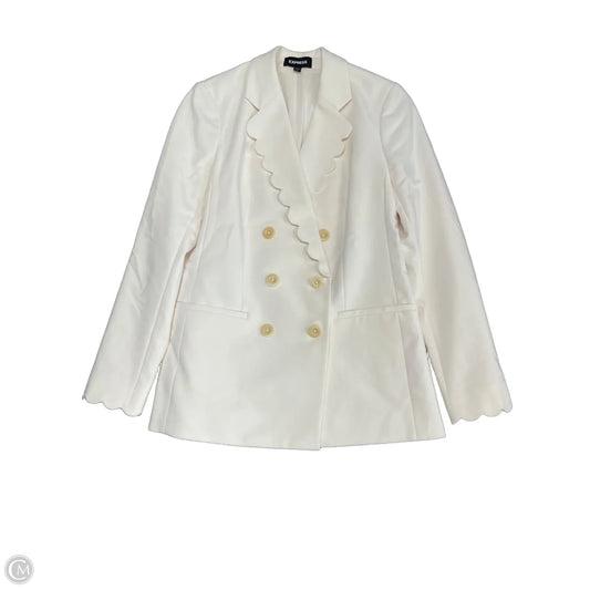 Blazer By Express In Ivory, Size: Xs