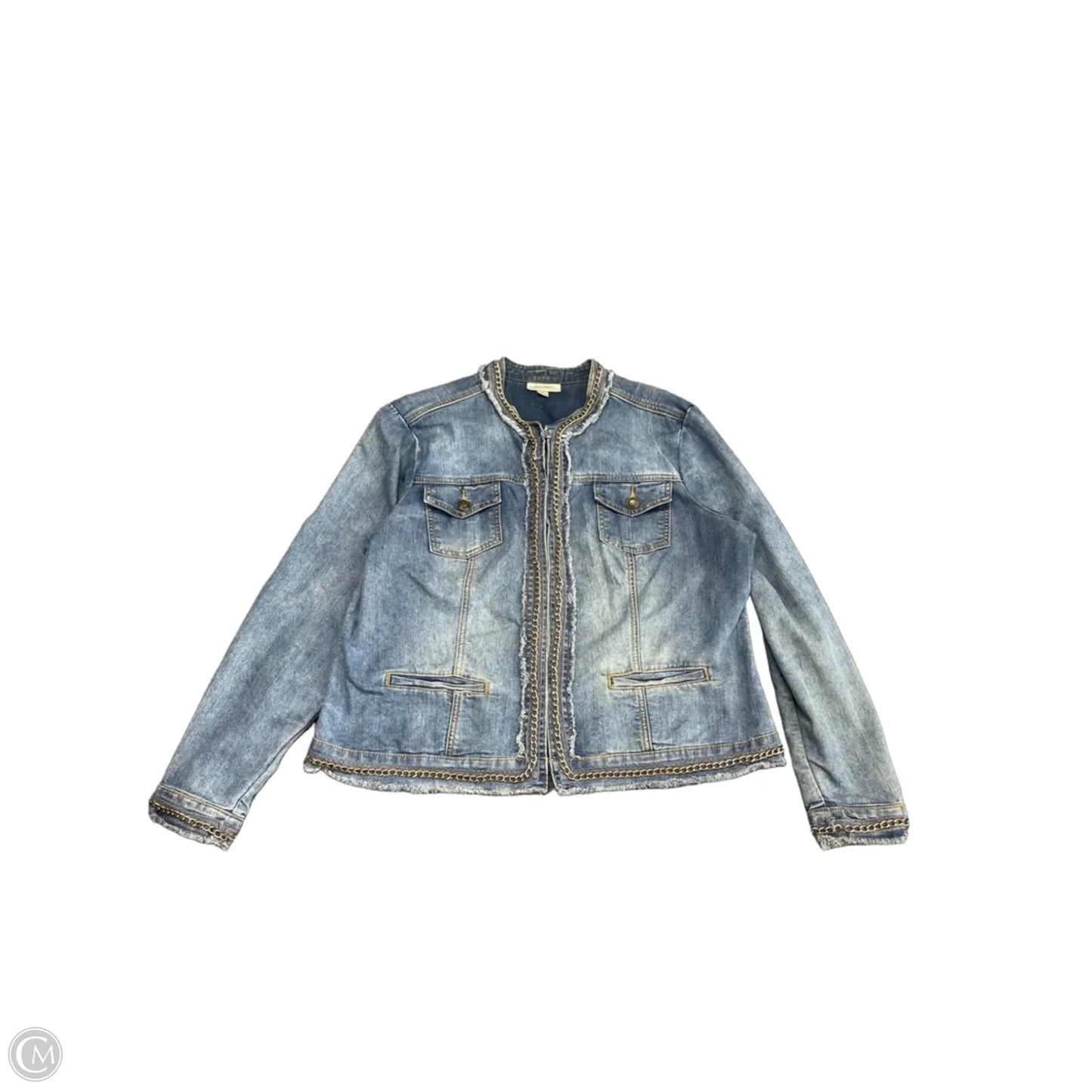 Jacket Denim By Dressbarn In Blue Denim, Size: Xl